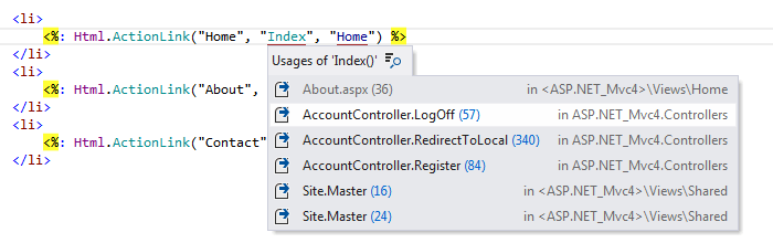 ReSharper: Navigation and search in ASP.NET ReSharper: Navigation and search in ASP.NET