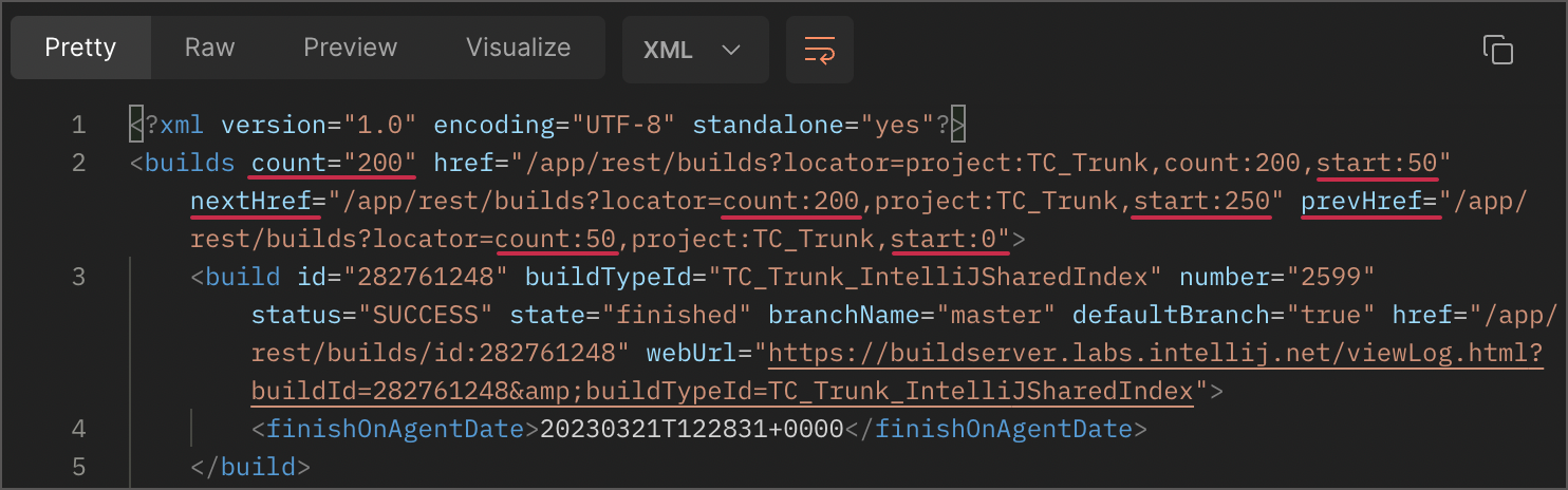Pagination-related dimensions Pagination-related dimensions
